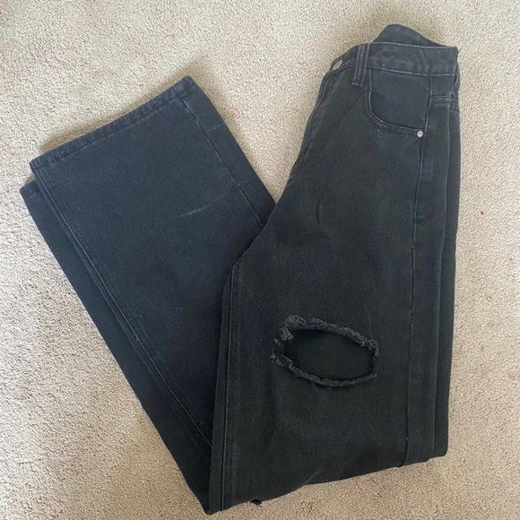 SHEIN Denim - Women’s Shein distressed baggy black jeans S